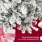 Flocked Pencil Christmas Tree Unlit Slim Artificial Tree with Snowy Finish & Foldable Base